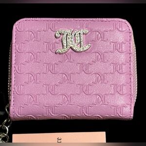 NWT•Juicy Couture Violet Tulle full zip wallet